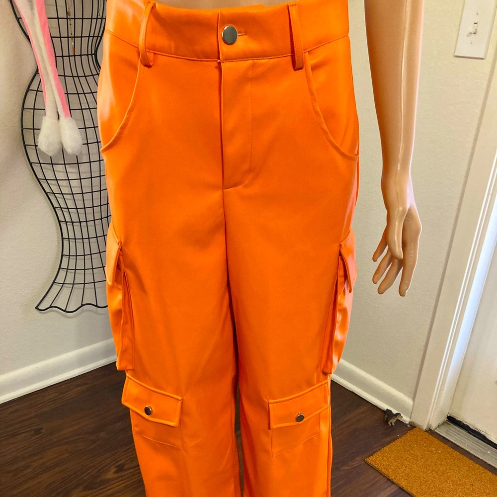 Bright Orange Cargo Pants